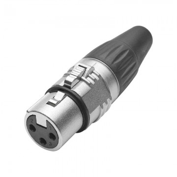 Đầu nối XLR HICON HI-X3CF-V, 3 cực cái, tiếp điểm mạ bạc